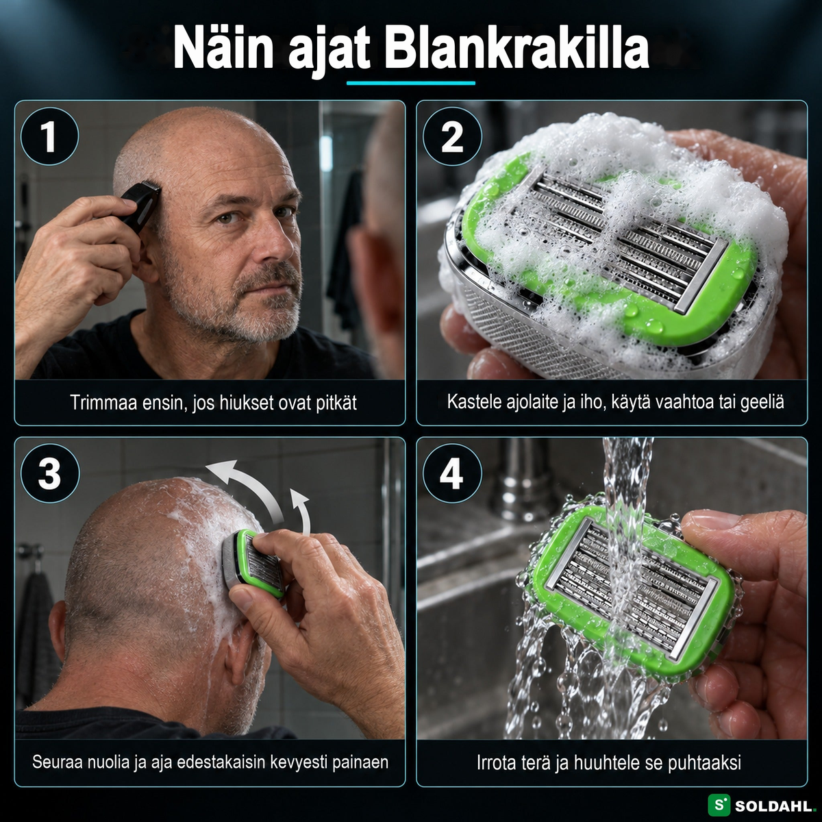 Näin ajat Blankrakilla neljässä vaiheessa