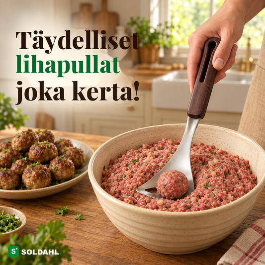 Täydelliset lihapullat joka kerta, Soldahl Bullen lihapullalusikka keittiössä