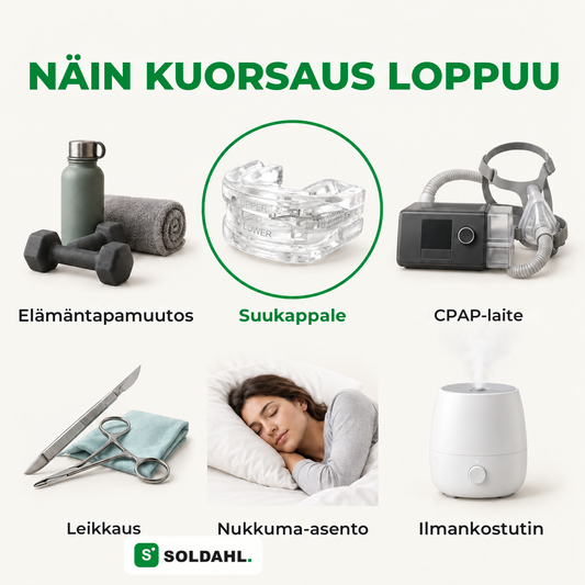 Näin lopetat kuorsaamisen, suukappale