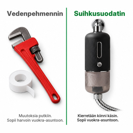 Soldahl® Suihkusuodatin 3 suodatusvaiheella ja G½-liitännällä | Suodata suihkuvesi ennen kuin se osuu sinuun