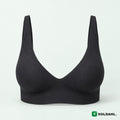 Soldahl Komfro saumattomat kaarituettomat rintaliivit, musta, edestä