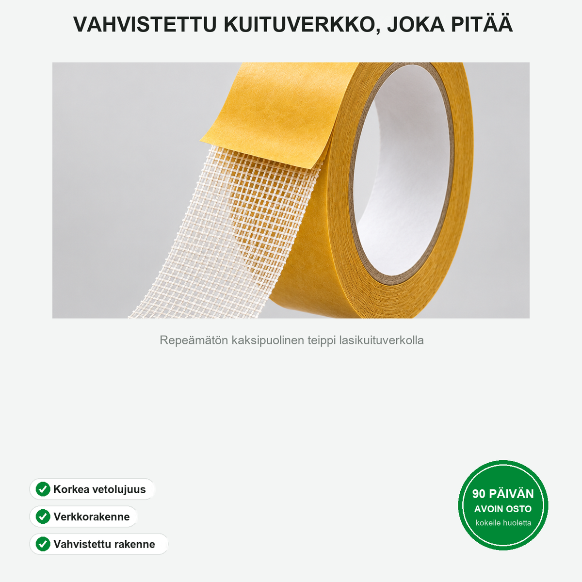 Soldahl Fästa vahvistettu kuituverkkoteippi
