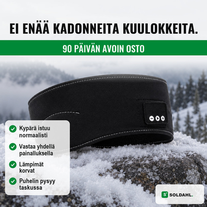 Soldahl Bluetooth-otsanauha lumisella kivellä: ei enää kadonneita kuulokkeita, 90 päivän avoin osto