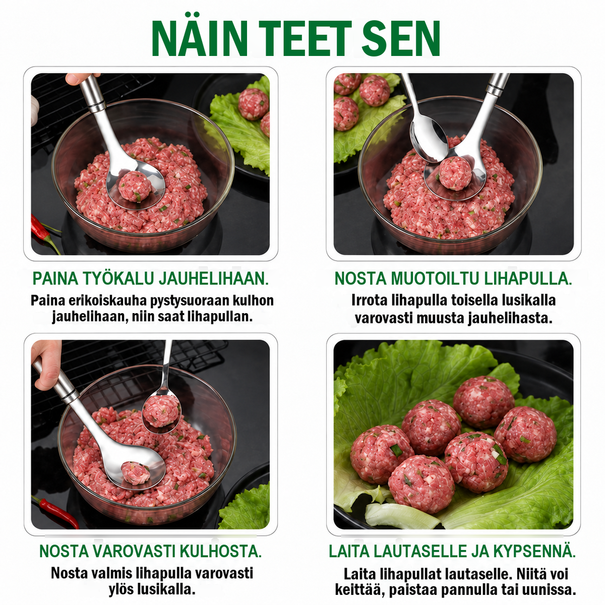 Näin teet sen, neljä vaihetta