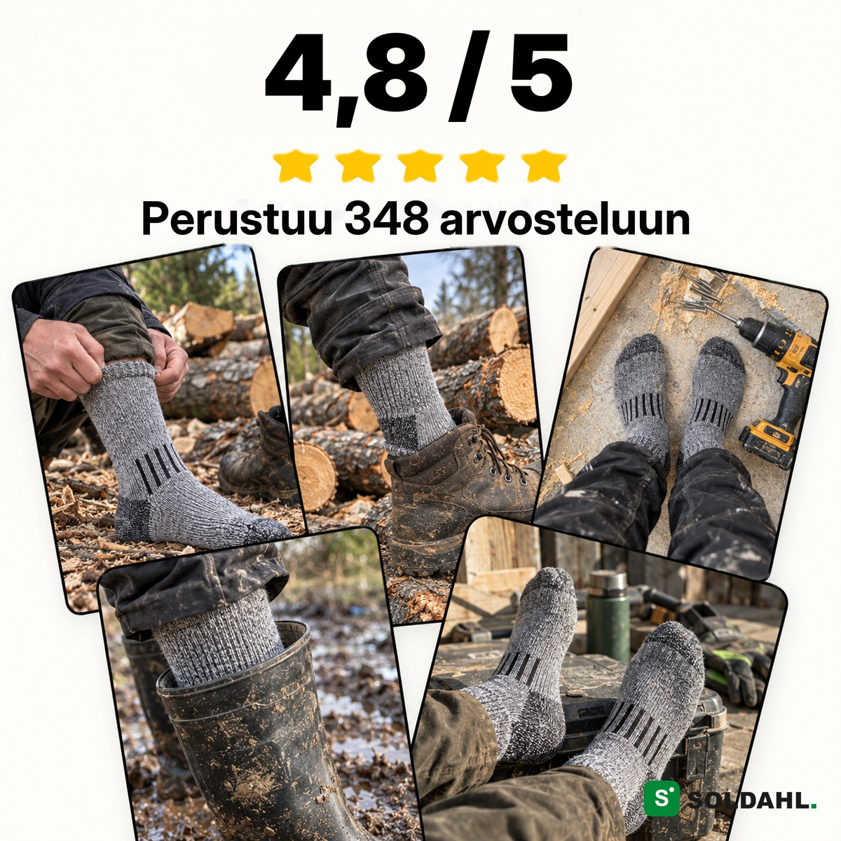 Arvosana 4,8/5, perustuu 348 arvosteluun, kuvia sukista työssä