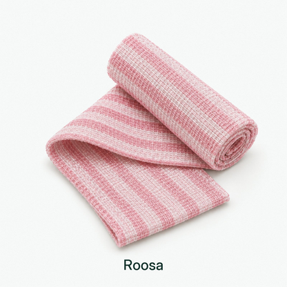 Kuoriva suihkupyyhe värissä roosa