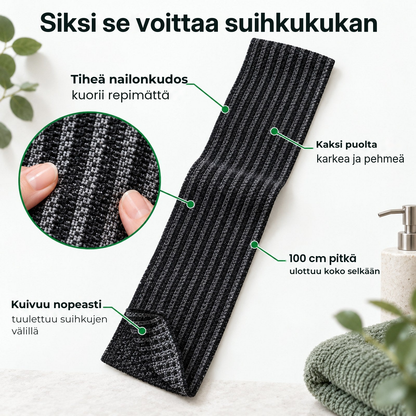 Kuorintapyyhe ja neljä selitettyä ominaisuutta: kudos, kaksi puolta, pituus ja kuivumisaika