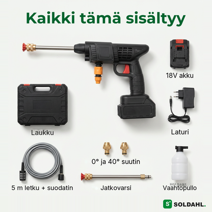 Kova säilytyslaukku tarvikkeineen
