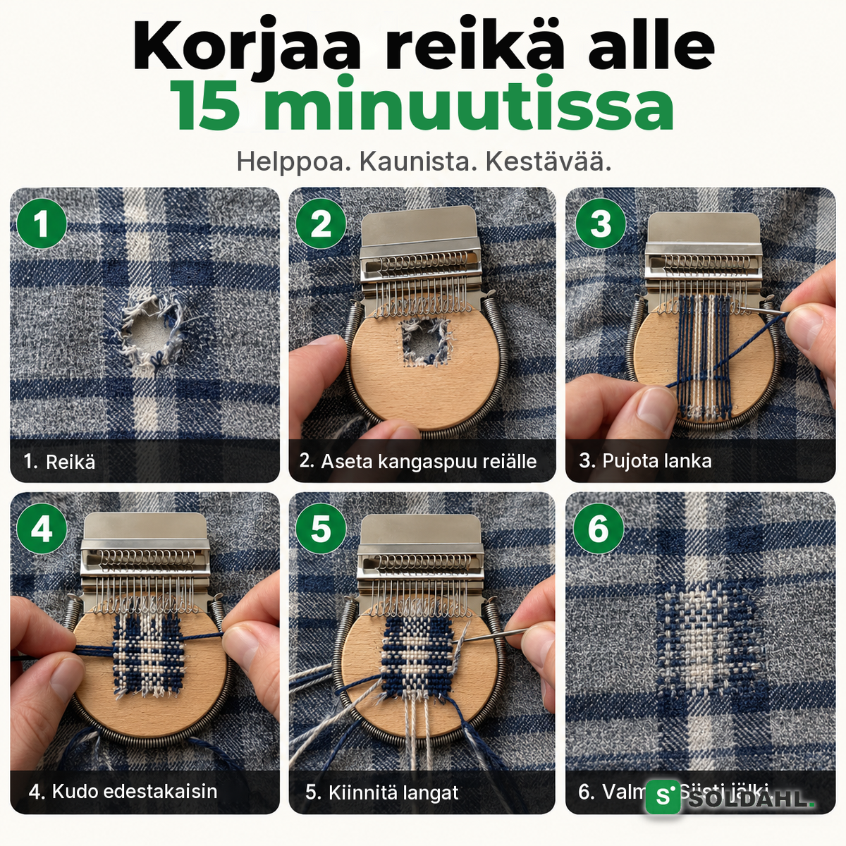 Kuusi vaihetta reiän korjaamiseen alle 15 minuutissa