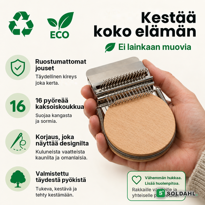 Tekniset tiedot, ruostumattomat jouset, 16 kaksoiskoukkua, täysi pyökki