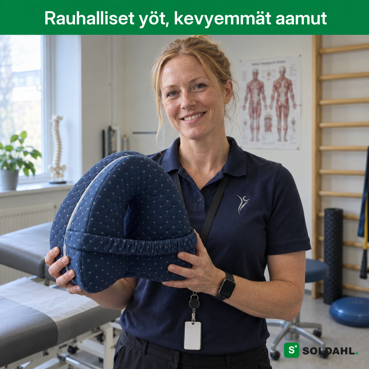Fysioterapeutti esittelee Soldahl Nattron: rauhalliset yöt, kevyemmät aamut