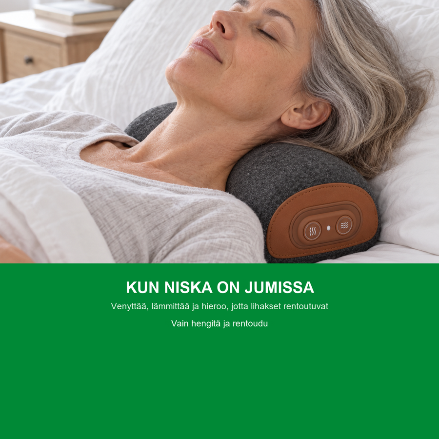 Jäykkyys tuntuu niskassa, mutta alkaa useimmiten hartioista ja päivästä näytön ääressä.