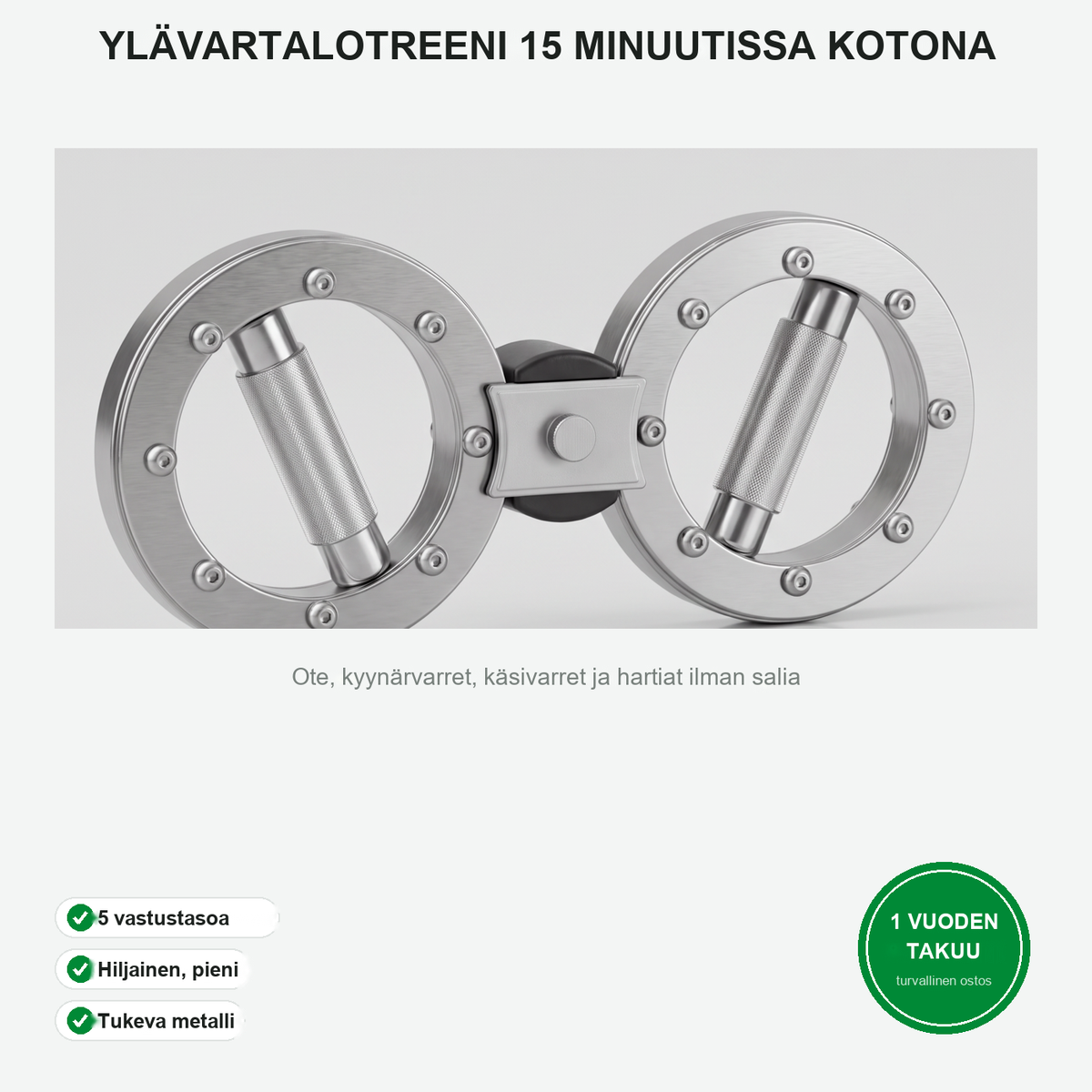 Soldahl Gripp Pro ylävartalotreeni 15 minuutissa kotona