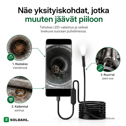 Näe yksityiskohdat, jotka muuten jäävät piiloon, livenä puhelimessa