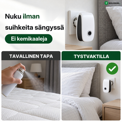 Nuku ilman suihkeita sängyssä, Tystvakt pistorasiassa sängyn vieressä