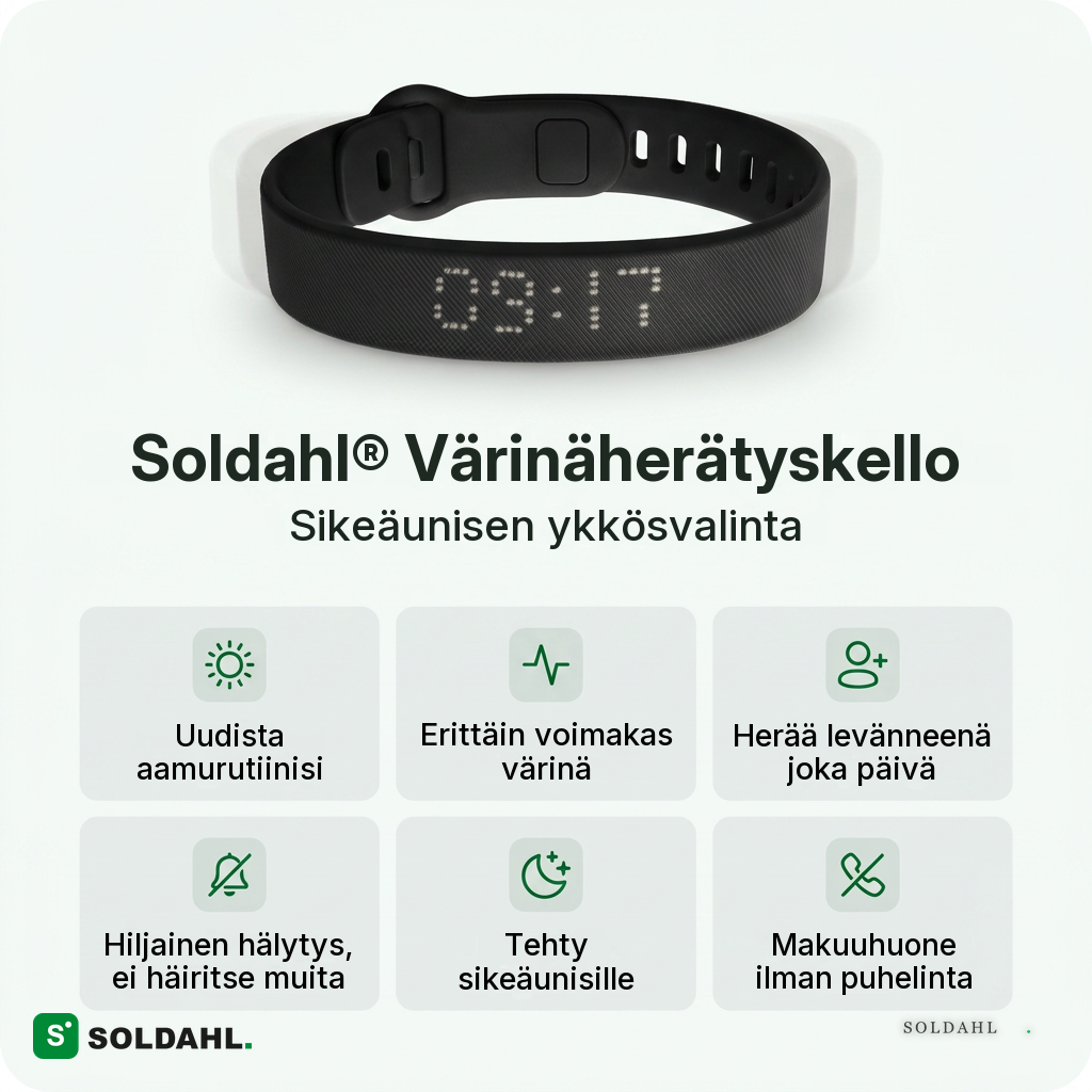Soldahl värinäherätyskello sikeäunisille