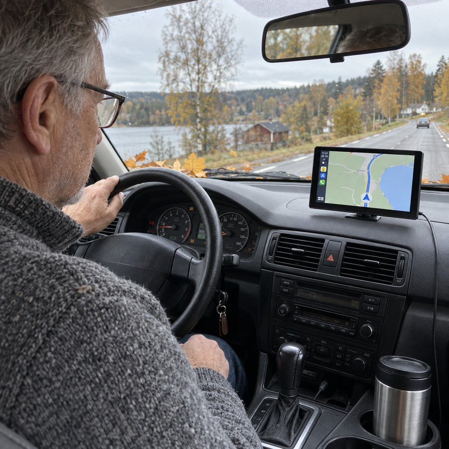 Auto kulkee hienosti. Näyttö on jäänyt vuoteen 2012.